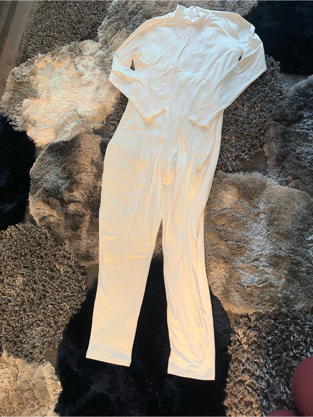 JLUXLABEL Cream Long-Sleeve Full-Length Jumpsuit